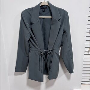 Athleta matte teal Women's Blazer with Tie Waist